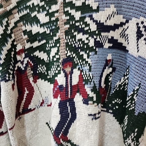 CROSSINGS Vintage Ski Grandpa Sweater. Size Large - Picture 5 of 5